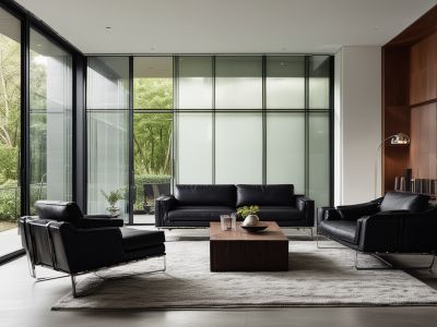 Leather furniture in modern home setting