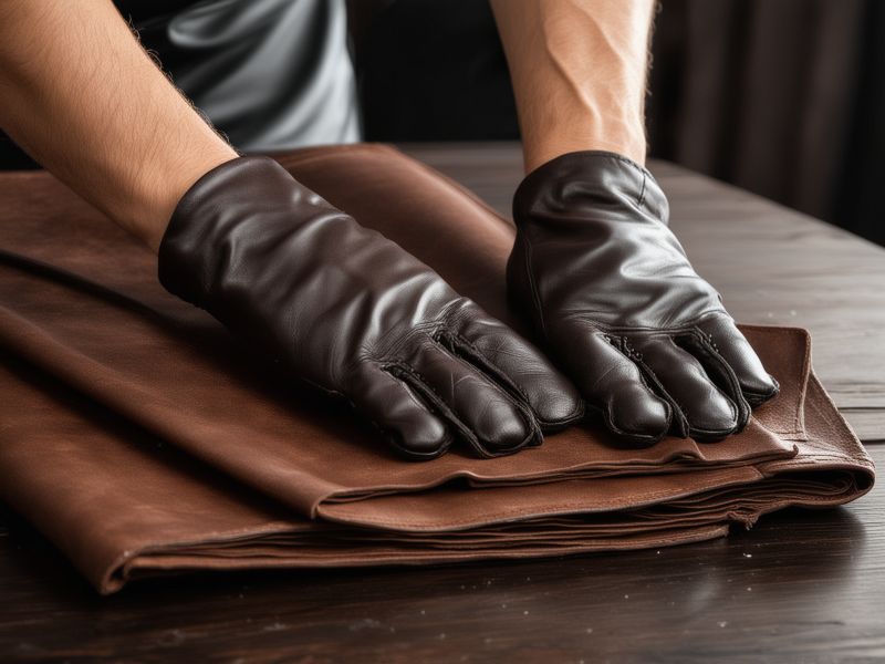 Leather conditioning process with professional products