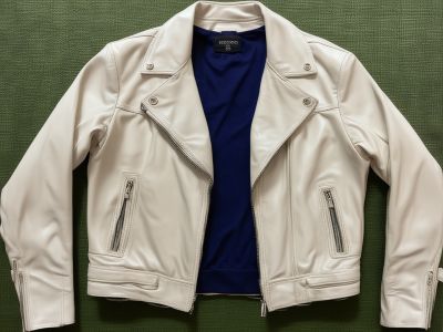 After: Cleaned designer leather jacket looking pristine