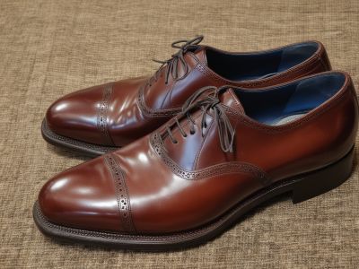 After: Polished and conditioned dress shoes